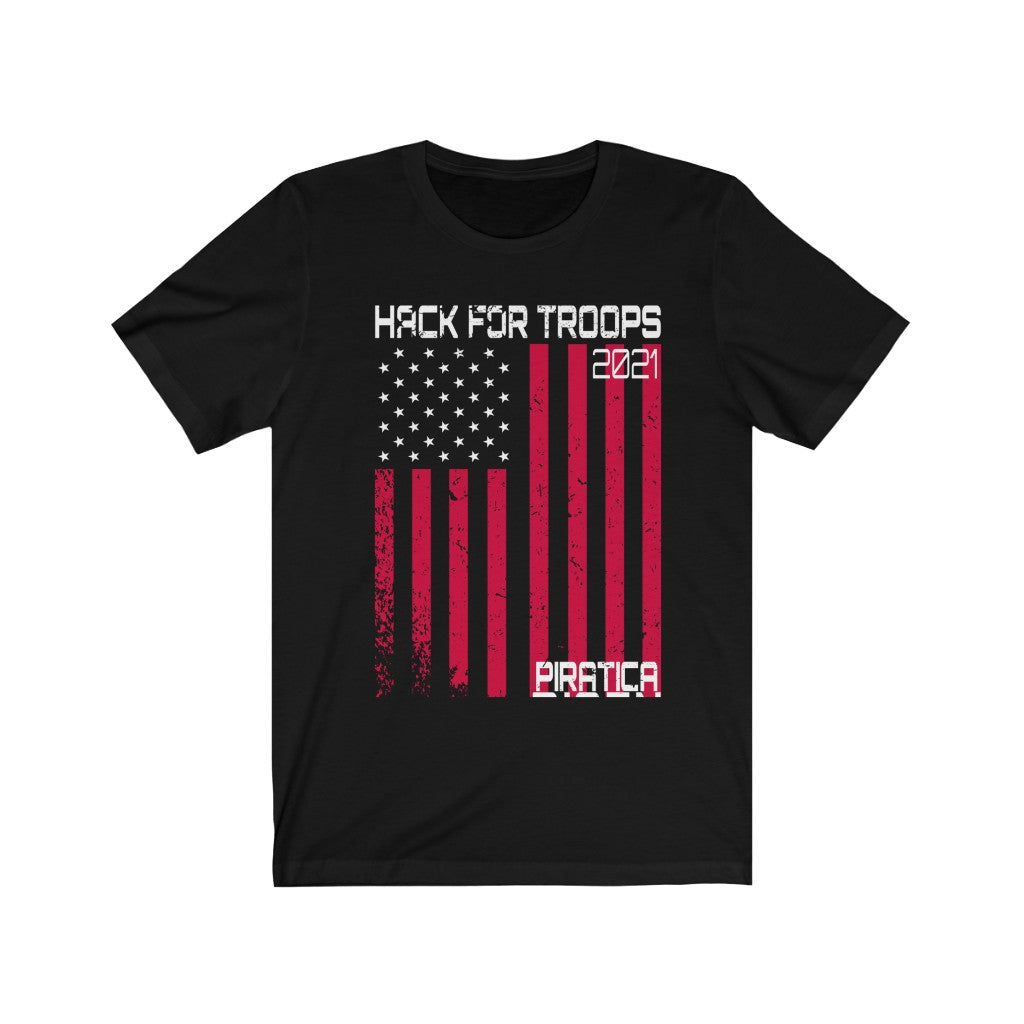 Hack For Troops Flag Unisex Jersey Short Sleeve Tee